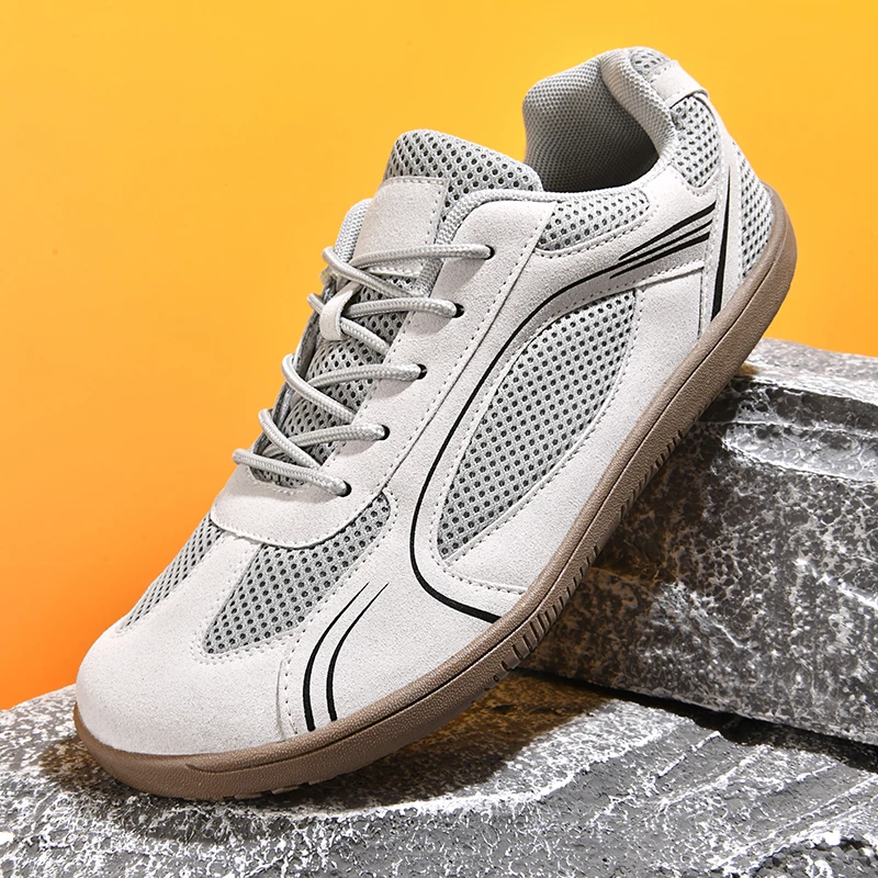New Plus Size Couple Mesh Casual Sneakers, Anti-slip Wear-resistant German Trainers, Wide Toe Breathable Outdoor Trekking Shoes