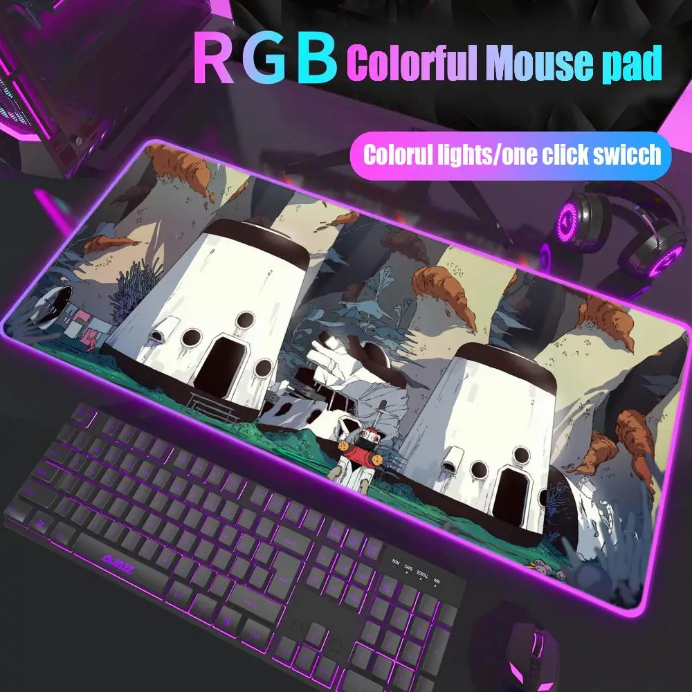 

scavengers reign Mouse Pad Gamer Rgb Desk Mat Back Light Led Mousepad Setup Gaming Accessories Deskmat Big Mousepad Backlight