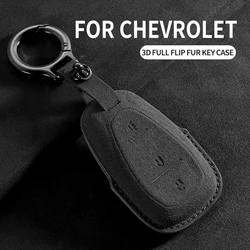 Suder Leather Car Key Case Cover for Chevrolet  Malibu Camaro Cruze Traverse Spark Equinox Sonic Volt 3 4 5 Button Protect Shell