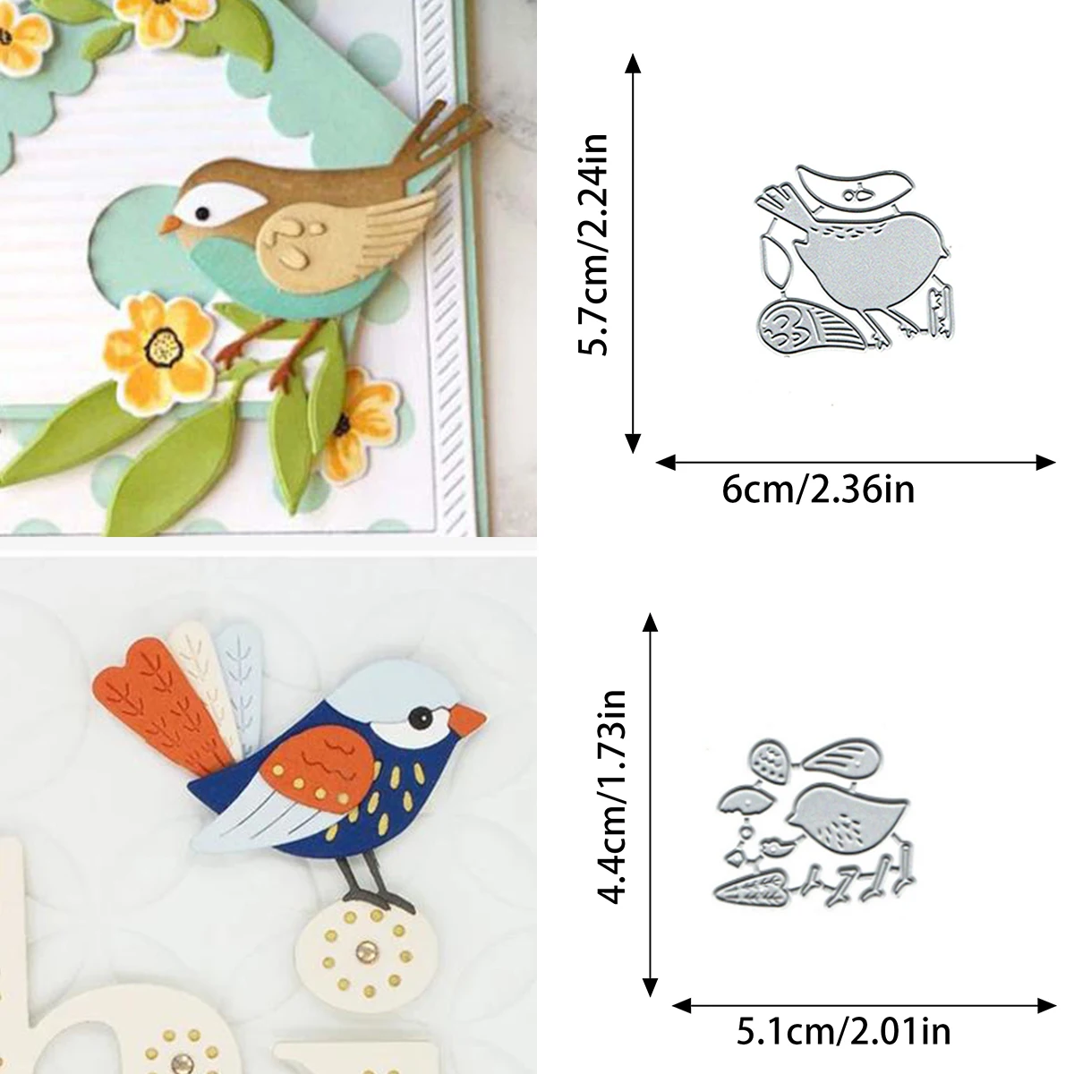Sparrow Bird Animal Metal Cutting Dies Greeting Card Scrapbooking Embossing Album Cover DIY Decorative Craft Die Cuts 2024 New