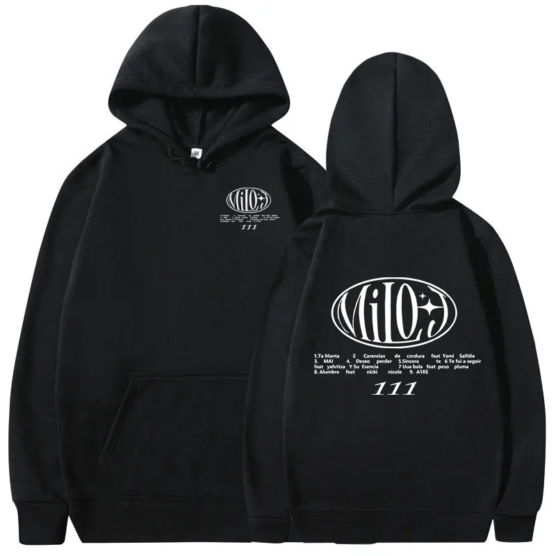 2026 neuer Milo J 111 Album-Grafik-Hoodie für Männer und Frauen, Unisex-Sweatshirt, Vintage Hip-Hop-Pullover, Geschenk für Fans, Streetwear-Kapuzenpullover – Detail 34