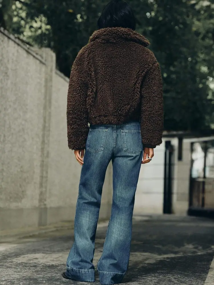 ربيع 2026 Faion جلد رقيق Fce سستة Jaet ort ملابس خارجية للنساء طويلة Sve الوقوف صالح الأوروبي Sle