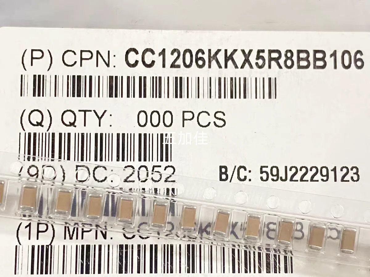 Original New 100% CC1206KKX5R8BB106 25V10UF 1206 3216 SMD Ceramic Capacitor (Inductor)