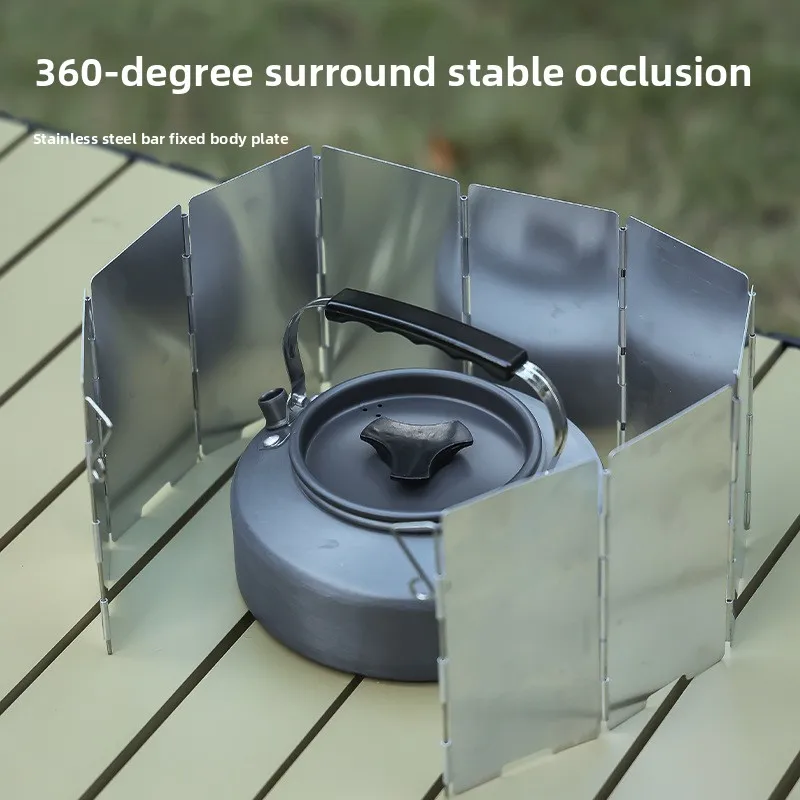 في الهواء الطلق سبائك الألومنيوم موقد الزجاج الأمامي المحمولة خفيفة الوزن قابلة للطي غير المؤكسد الزجاج الأمامي معدات التخييم #4