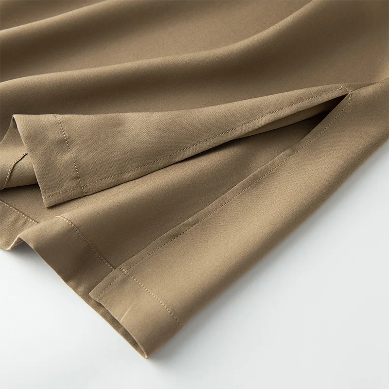 Birdsky, Fall 1PC Women skirt office skirts A line lady 23MM heavy 93% mulberry silk 7% spandex crepe solid colors. S-788