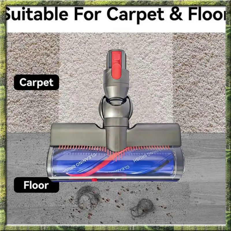 

The New Quick-Release Electric Floor Brush Head For Dyson V7 V8 V10 V11 V15 Vacuum Attachments With Green LED Dust Light