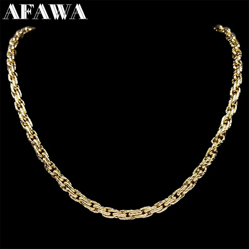 Hip Hop Big Thick Link Chain Necklace for Men Stainless Steel Gold Color Male Chains Street Style Jewelry colar masculino