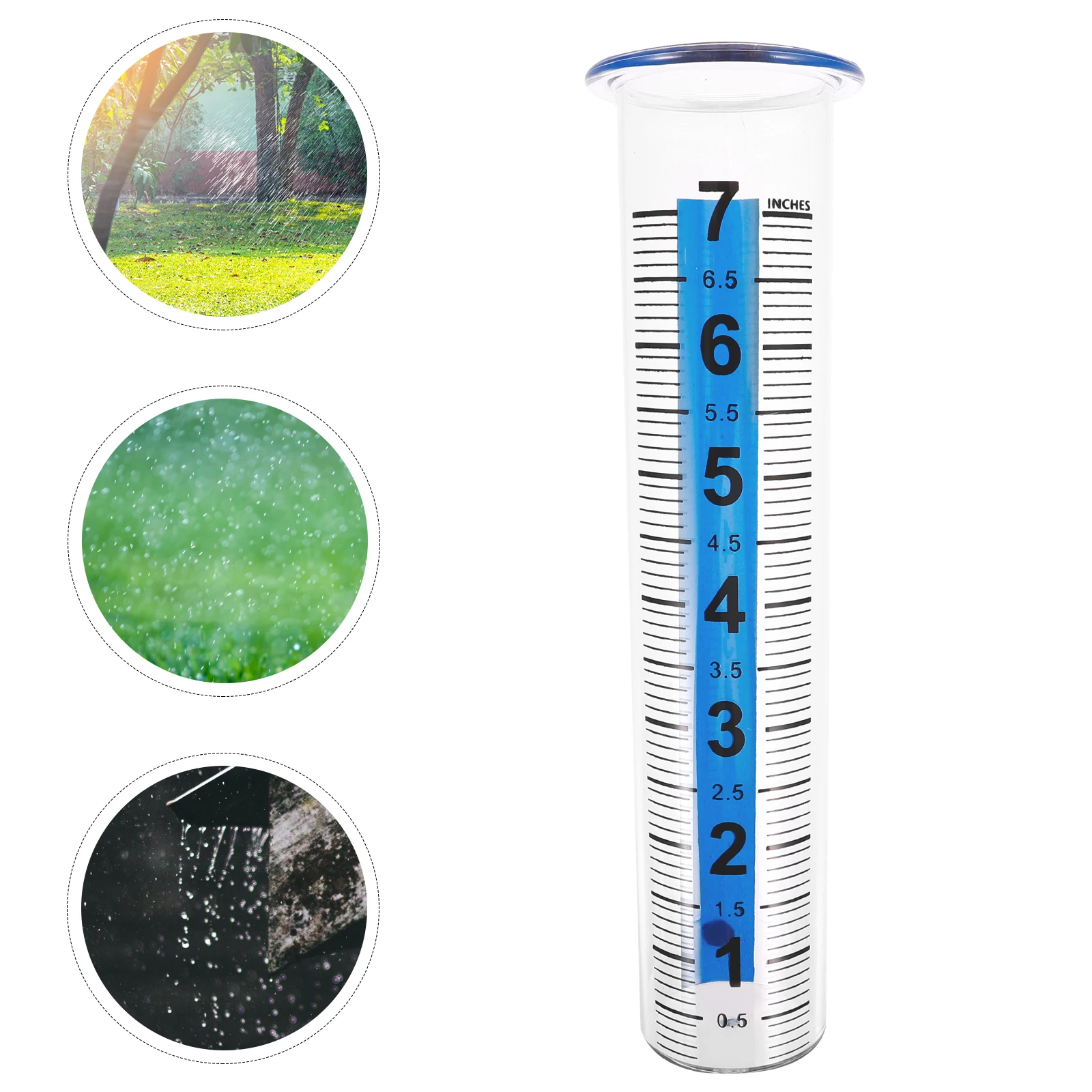 

Plastic Measuring Cup Rain Gauges Outdoor Garden Lawn Large Letters Clear Cone Shape Level Gauge
