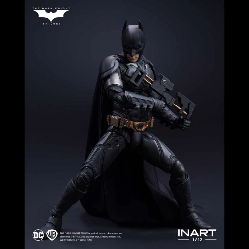Em estoque inart 1/12 homem soldado batman cristão fardo o cavaleiro das trevas luta eterna herói coleção figura de ação modelo