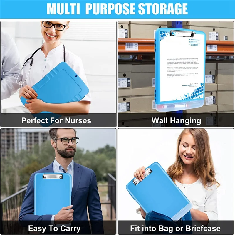 

Efficient-Clipboards With Heavy Duty,8.5X11clip Boards With Low Profile Clip,Side Opening,A4 Size For Office, School And Home