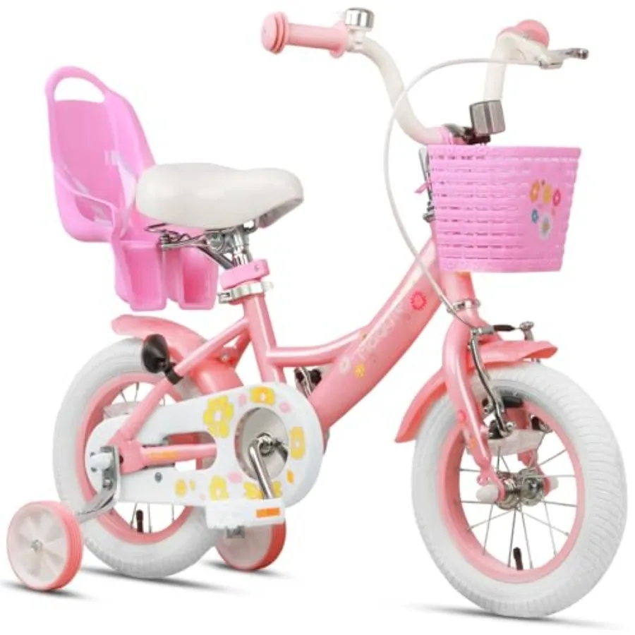 

Maggie Girls Bike 12-20 Inch Bike for 2-13 Years Old Princess Style Bicycle with Doll-Seat Basket Training Wheels Multiple Colo