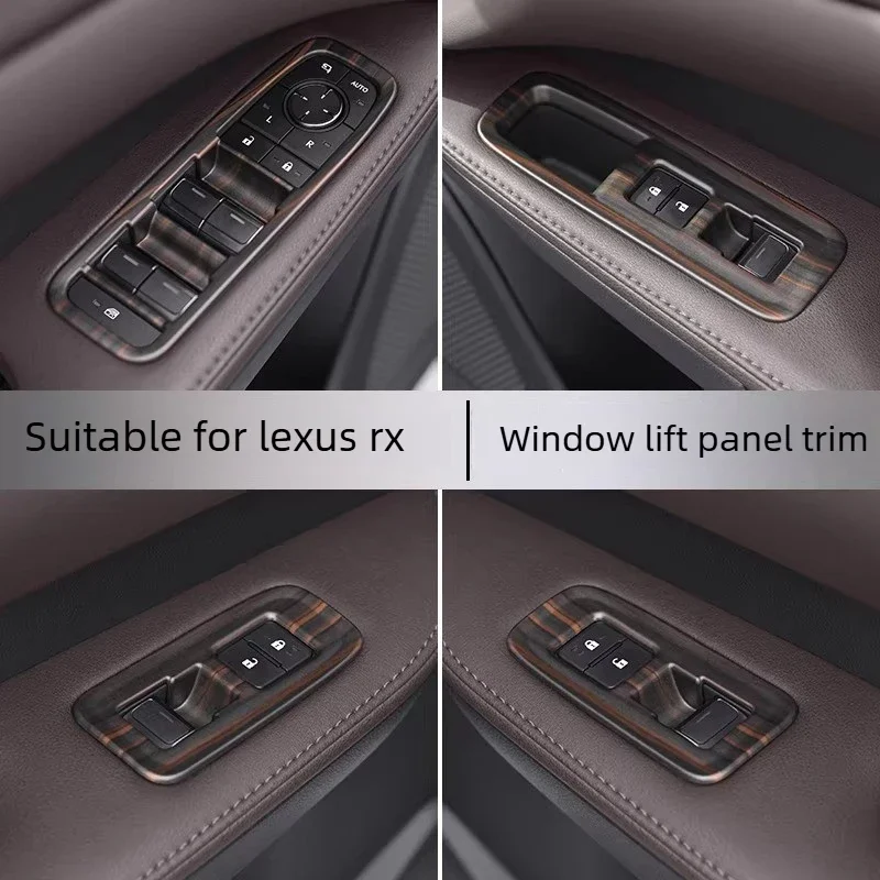 Interior Wood Grain Gear Panel Rear Exhaust Air Mask Interior Accessories Tools Suitable for Lexus RX350h/RX450H/RX300 2023-2029