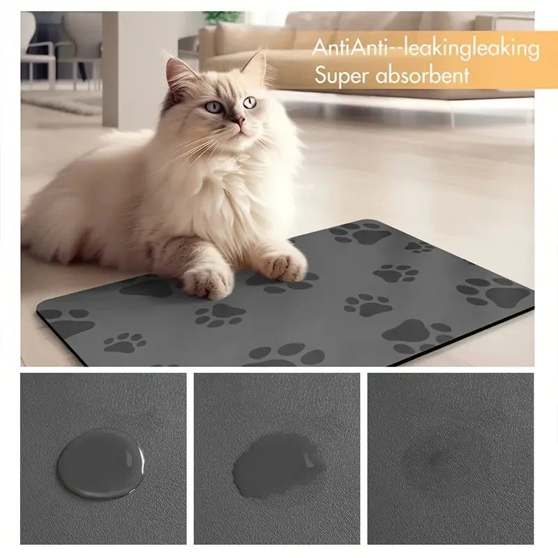 Absorver água Pet Placemat, Dog Food Bowl Mat, Cat Feed Mat, Beber almofada de alimentação, Pet Bowl Pad