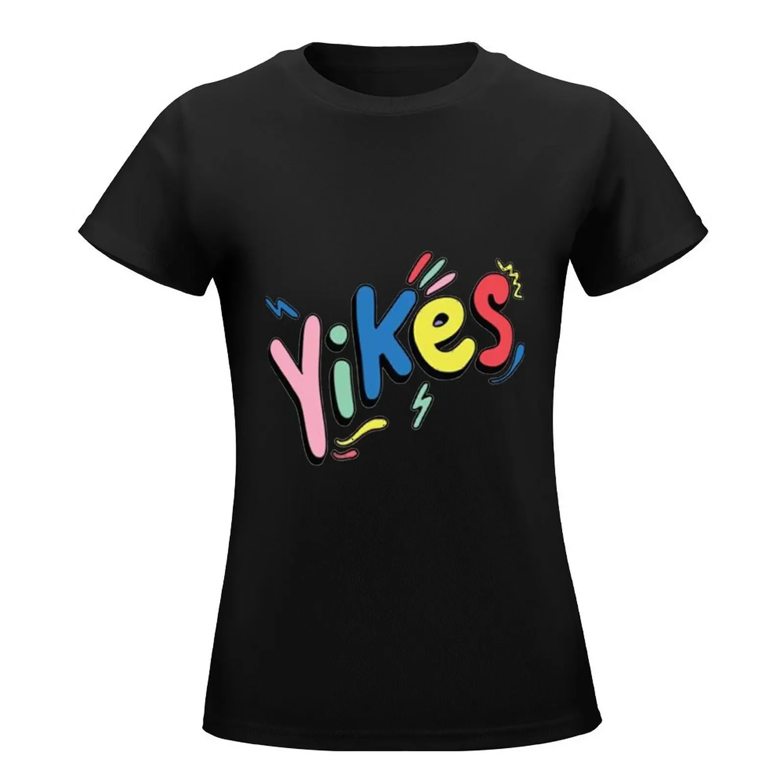 Eddy burback Merch Yikes Rainbow T-Shirt summer clothes tops oversized workout shirts for Women