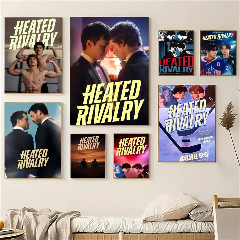 Heated Rivalry TV Series Sports Poster Self-adhesive Decal Living Room Bedroom Party Bar Decor Moisture-proof Fade-resistant