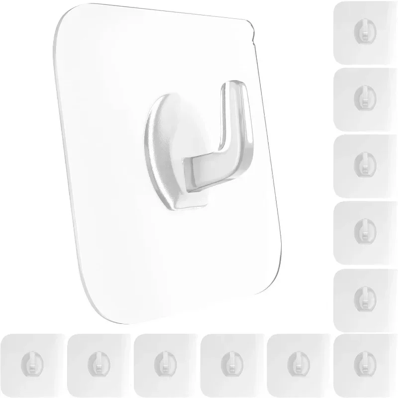 Transparenter Haken transparente Tür Wand haken schwere Last Rack Küche Bad Handtuch Schlüssel halter klebrigen Haken für die bohrfreie Wand