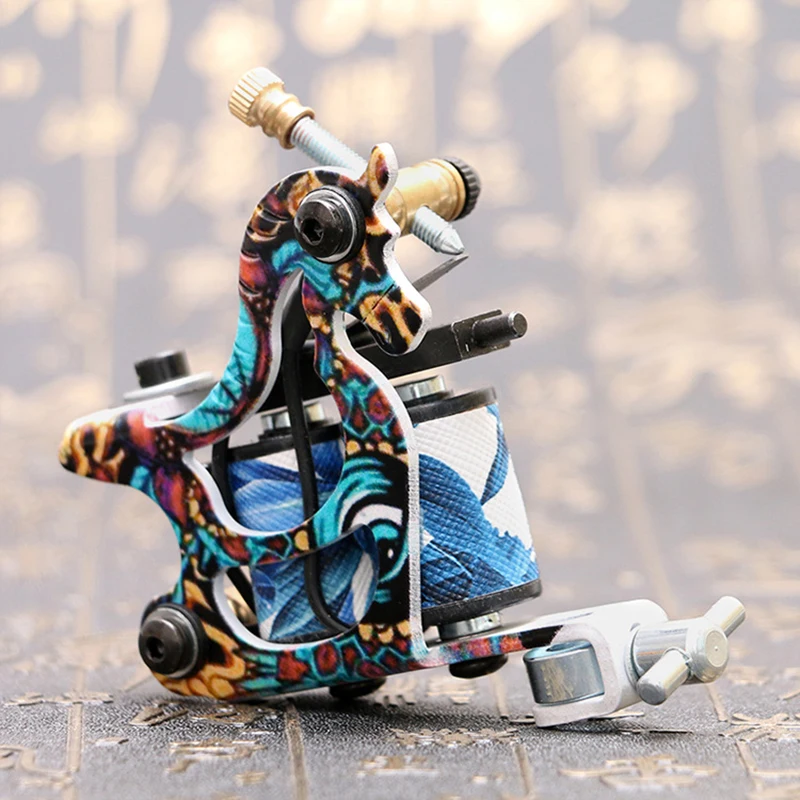 آلة الوشم الروتاري آلة الوشم شادر وبطانة الوشم موتور بندقية الوشم لفائف آلة بندقية 10 لفائف التفاف للتظليل