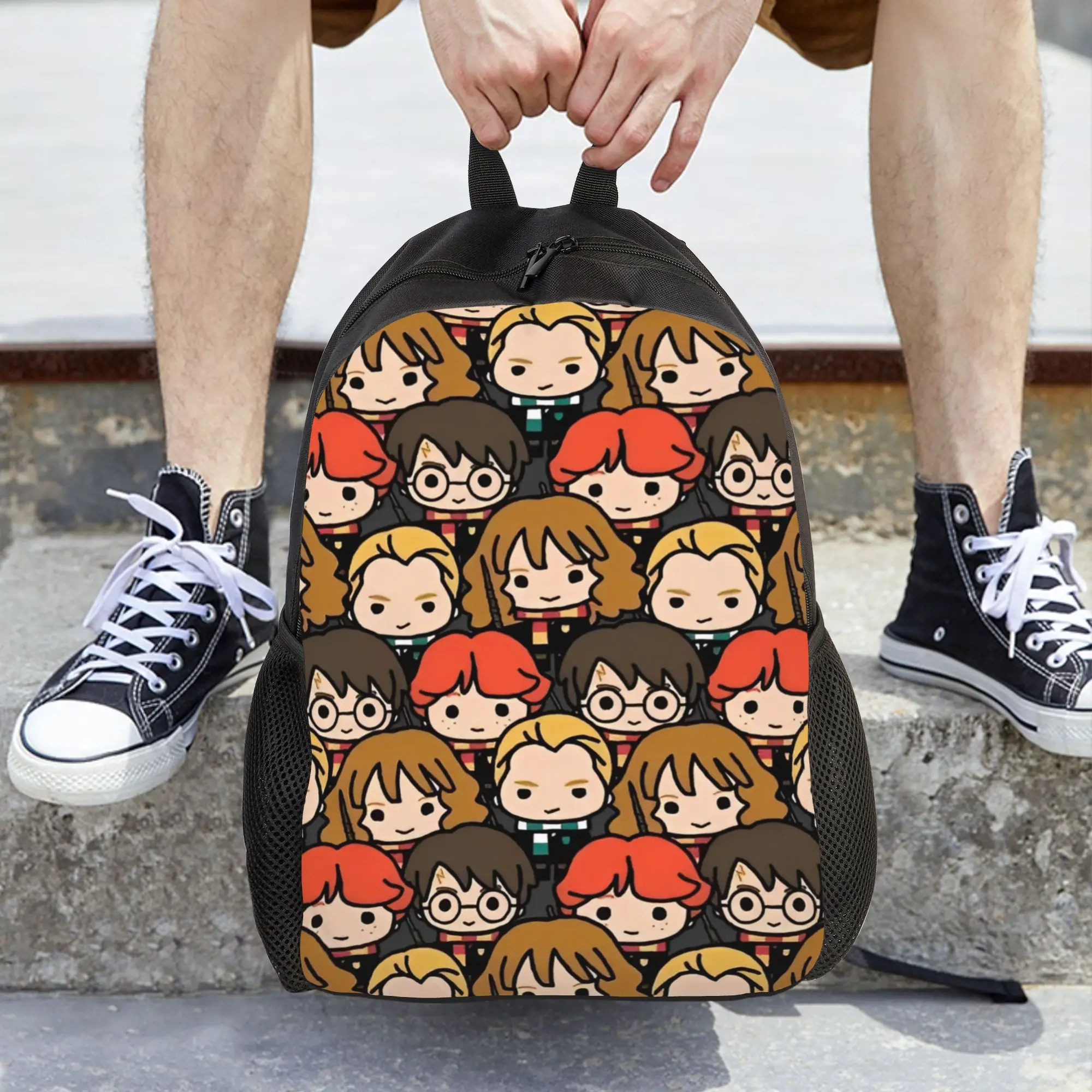 Mochila Harries Movie P-Potters Magic World para mujer, mochila escolar clásica para niños, mochila para ordenador portátil, bolso de hombro de viaje para adolescentes