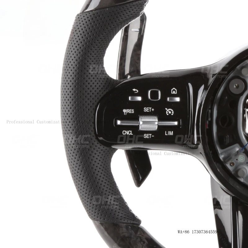 Suitable for Mercedes-Benz C-Class, E-Class, A-Class, CLA, GLC, GLA, GLB, AMG car modification carbon fiber steering wheel