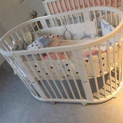 2023 New Design infant rocker baby cribs baby cradle Circular bed baby crib bed modern