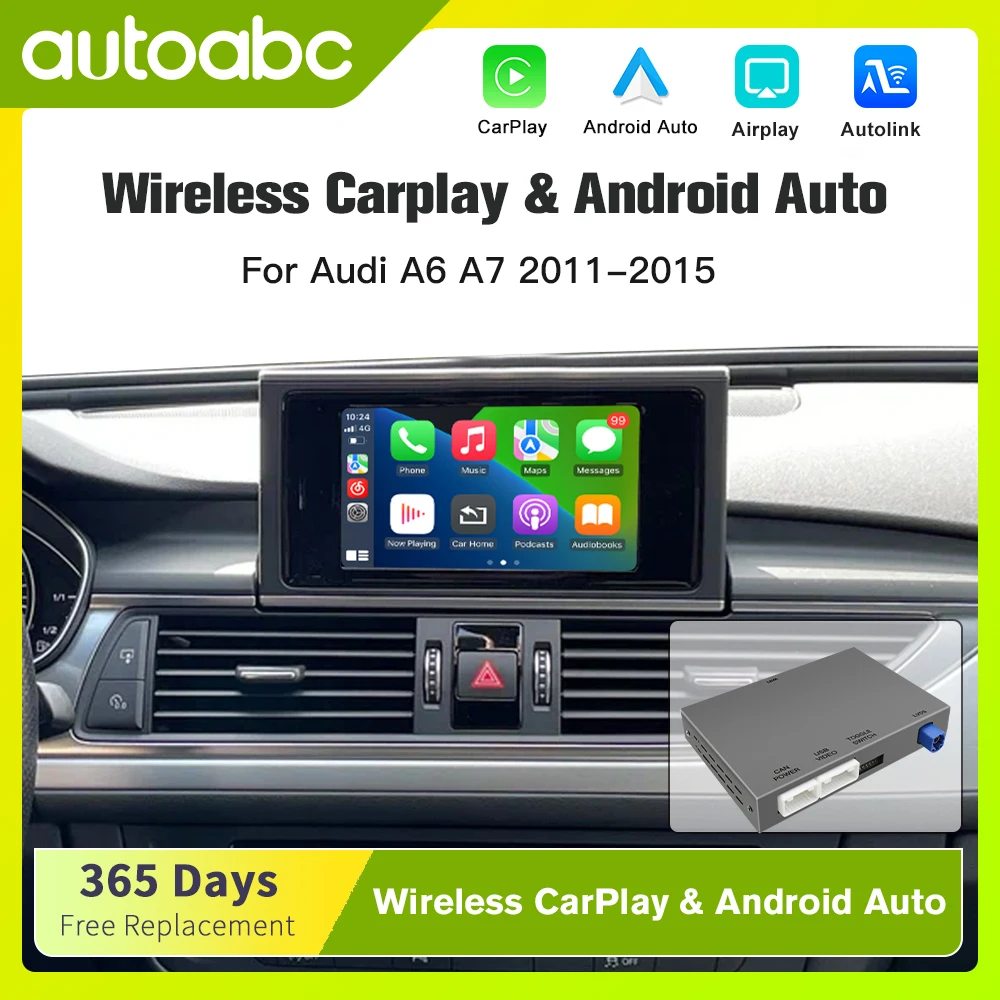 

Wireless CarPlay Multimedia Player For Audi A6 A7 C7 MMI 3G HN+R 2009-2015 Android Auto Car radio GPS Navi