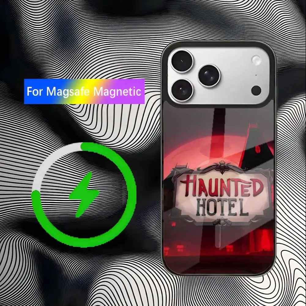 H-Haunted Hotel 2025 아이폰 17,16,15,14,13,12,11,Pro,Max,Plus,Mini,SE4,E용 전화 케이스, 마그네틱 맥세이프 무선 충전