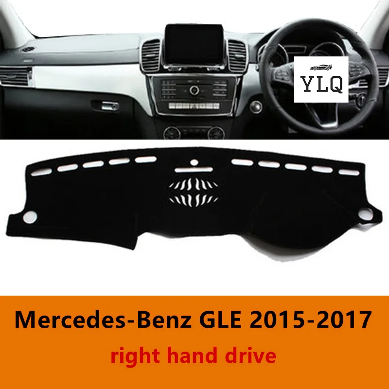 Высококачественный полиэстеровый чехол для приборной панели автомобиля для Mercedes-Benz GLE 2015-2017, солнцезащитный козырек с правым рулем, обновление приборной панели
