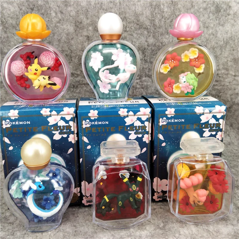 

Pokemon Perfume Bottle Petite Fleur Blind Box Toys Pikachu Pichu Rokon Mew Hakuryu Shaymin Anime Figure Doll Toys Kids Gifts