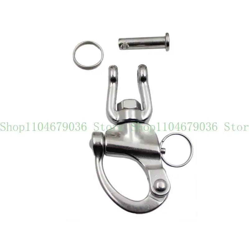 652F 70 128mm Stainless Steel Mini Fixed Shackle Quick Release Fixed Shackles Marine Boat Rigging Hardware