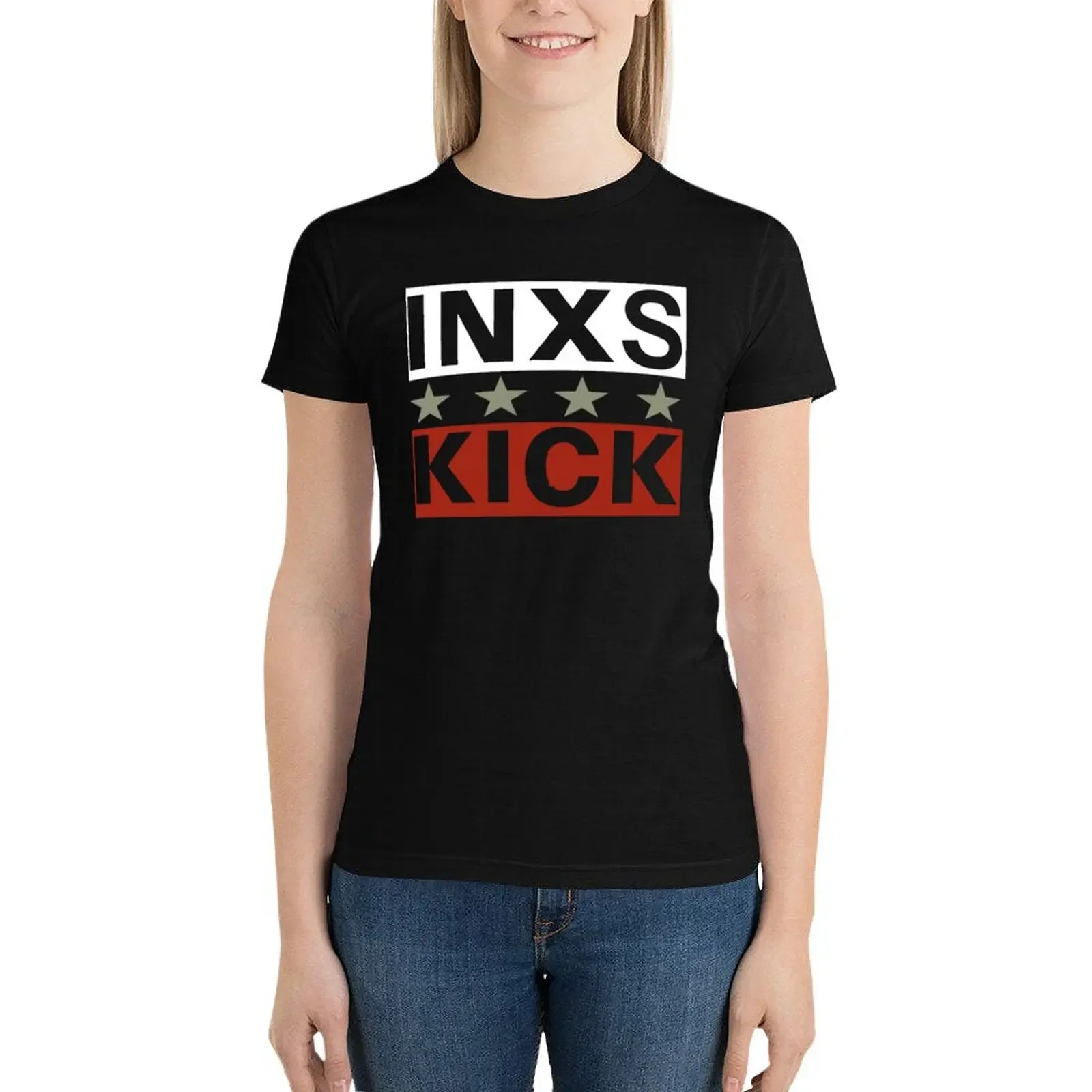 

INXS Kick 2 T-Shirt kawaii clothes oversized summer tops cute clothes luxury designer clothing Women