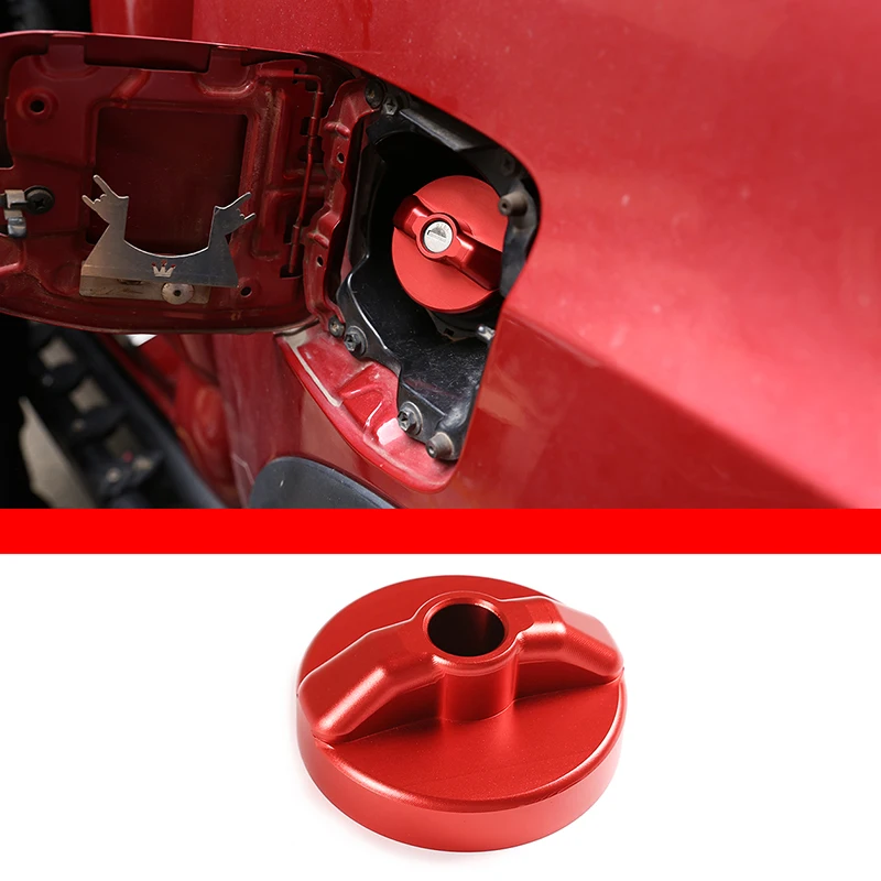 For Toyota Tacoma 2010-21 Car Interior Aluminum Alloy Blue/Red Car Fuel Cap Protective Cover Sticker Modification Accessories