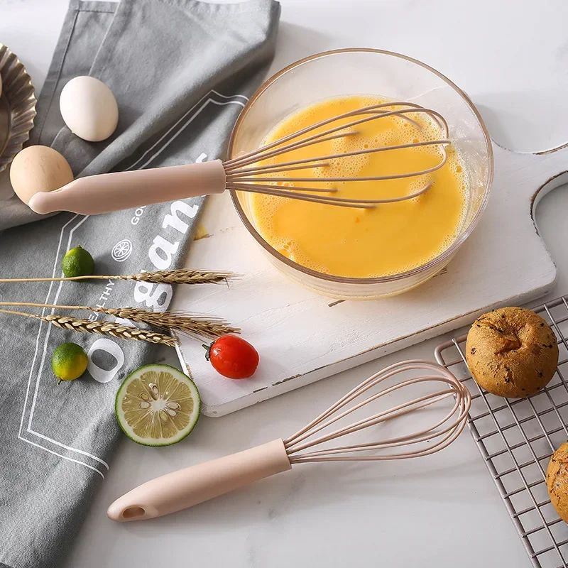 Handmade Egg Whisk Cream Foam Maker Milk Coffee Egg Stirring Tools Silicone Egg Beater Manual Kitchen Accessories