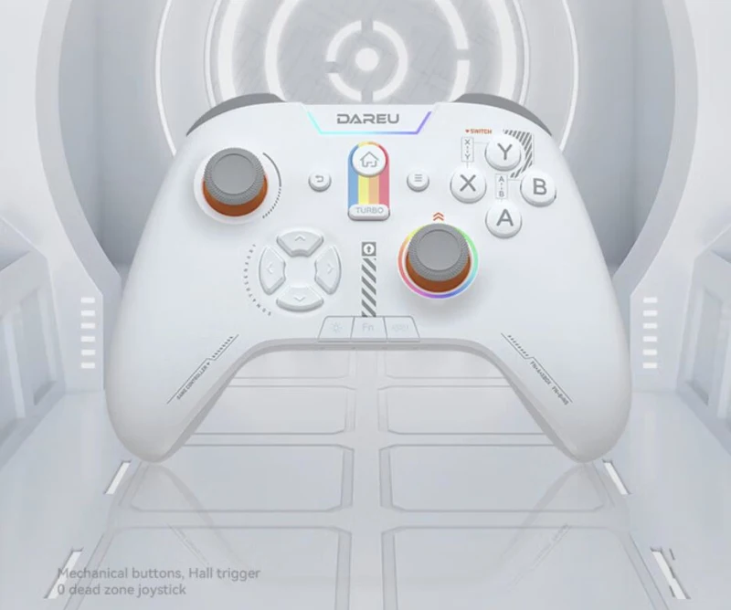 Dareu H105 Star Rainbow Wireless Bluetooth Gamepad 3 Mode RGB Controller Vibrating Handle Compatible for Switch Steam TV PC