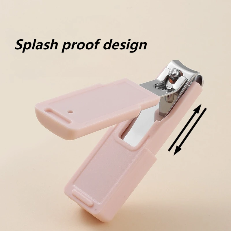 مجموعة مقصات أظافر صغيرة محمولة مكونة من قطعة واحدة مع سلسلة مفاتيح، مقص أظافر متعدد الوظائف مقاوم للرذاذ للاستخدام المنزلي - مانيكير أساسي #4