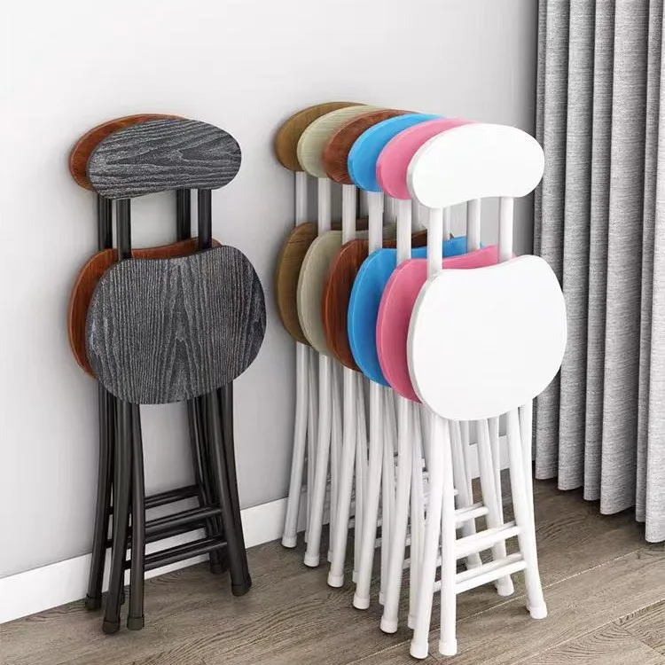 & Portable Folding Chair With Backrest, Household Dining Stool, Training Conference Chair, Dormitory Student Foldable Seat