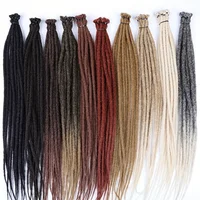 Extensiones de rastas sintéticas de 24 pulgadas de grosor y 0,6 cm - Extensiones de cabello de ganchillo para Reggae, Hip-Hop, Halloween y Navidad - Suave