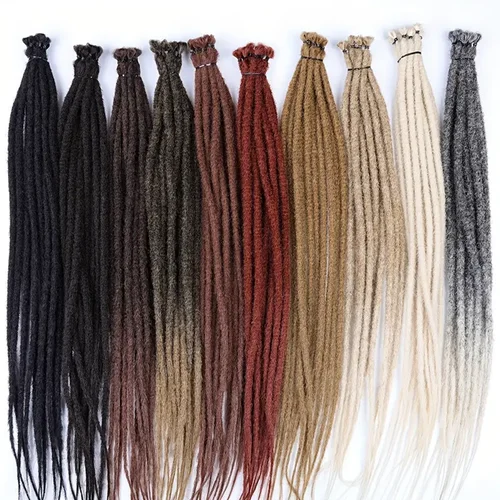Extensiones de rastas sintéticas de 24 pulgadas de grosor y 0,6 cm - Extensiones de cabello de ganchillo para Reggae, Hip-Hop, Halloween y Navidad - Suave