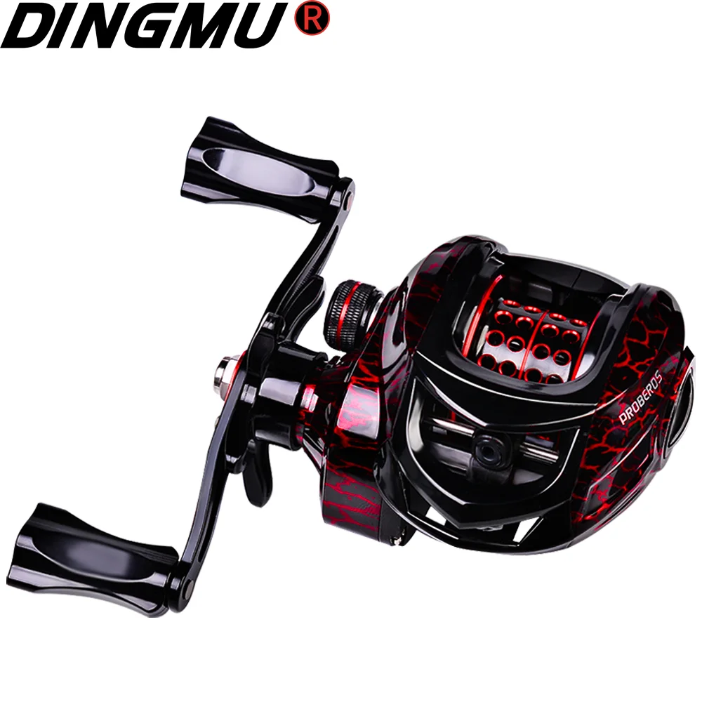 PROBEROS Baitcasting Reel 7.2:1High Speed Fishing Reel 10KG Max Drag Aluminum Spool Reel Carbon Shell Lightweight Wheel Pesca