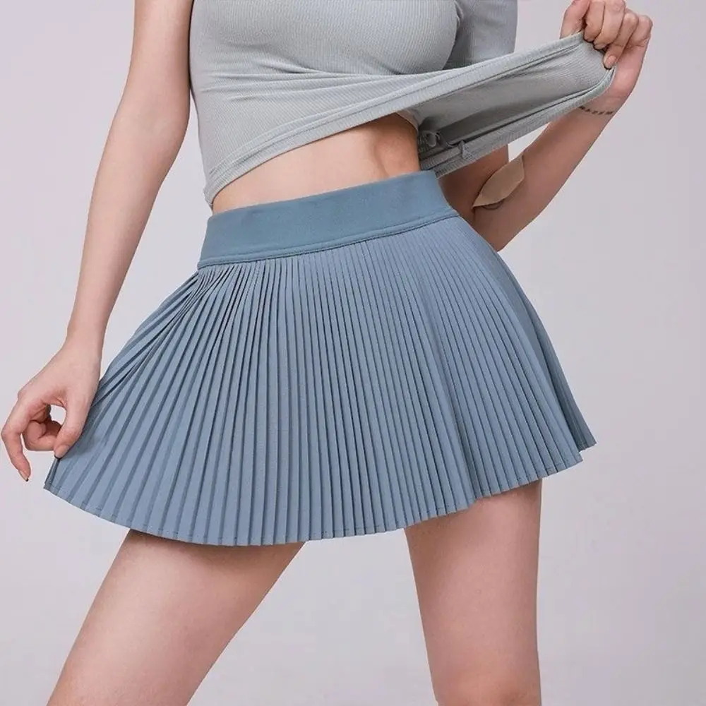 

Летняя спортивная юбка с высокой талией, двухслойная быстросохнущая женская спортивная юбка для гольфа, удобная защита от вспышек
