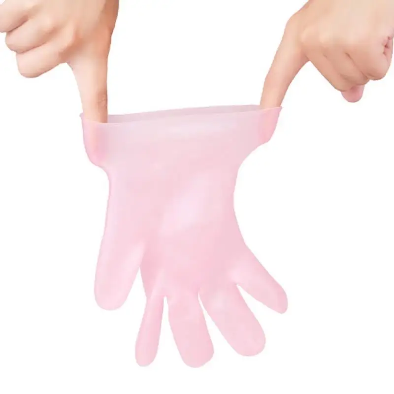 1 paio di calzini lunghi per la cura delle mani guanti in Silicone idratante cura della pelle delle mani protezioni per le mani Anti Cracking Spa uso domestico nuovo