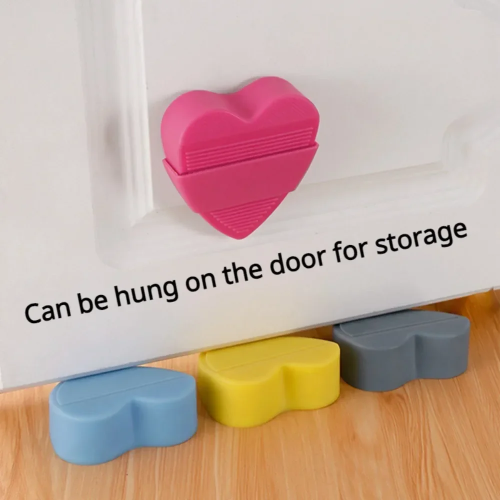 Heart Love Shape Door Stop with Storage Box and Non-Slip Base Silicone Under Door Floor Doorstop Perfect for Keeping Kids Safe