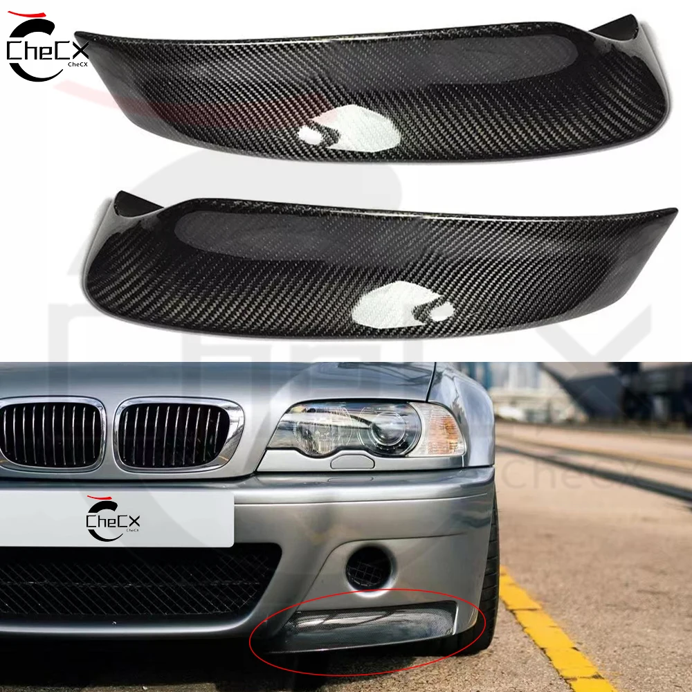 

Car Front Bumper Splitters Diffuser Spoiler Splitter Lip Guard Lip For BMW E46 1999-2006 2001 M3 Carbon Fiber CSL Style