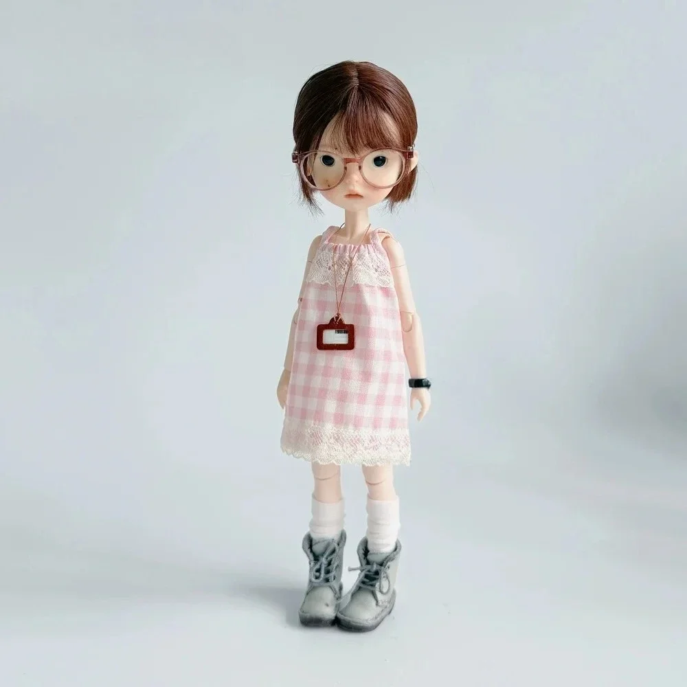 Handgefertigtes Damen-Trägerkleid mit Spitzenbesatz, Puppenkleidung für OB22 Blyth Körper, Spielzeug-Actionfiguren Zubehör – Detail 11