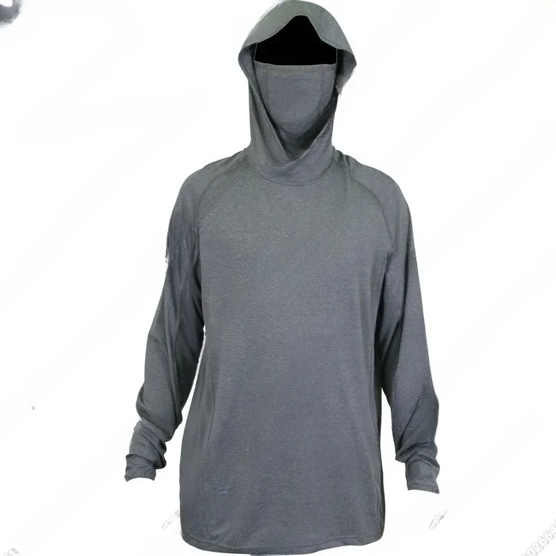 Fishing Clothing Men's Performance Long Sleeve Mask Hooded Fishing Shirts Upf 50+ T-shirt Uv Protection Fishing Jerseys