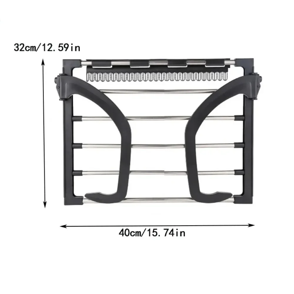 Stainless Steel Balcony Drying Shoe Rack Folding Window Diaper Drying Laundry Clothes Dryer Portable Towel Storage Rack