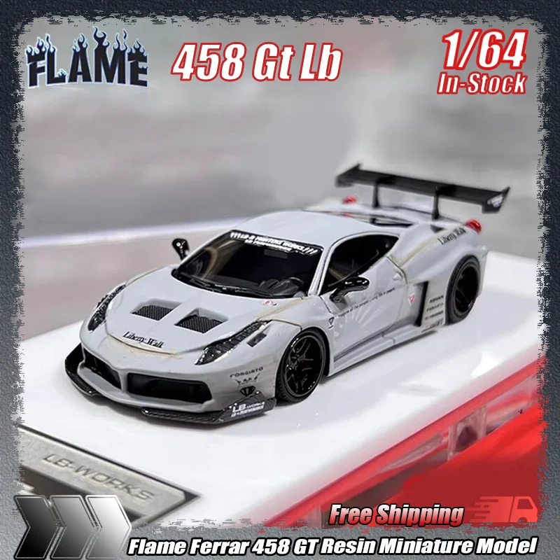 modele-de-voiture-miniature-en-resine-1-64-flame-458-gt-lb-wide-body-collection-statique-edition-limitee-personnalisable-jouet-cadeau-ornement-en-stock