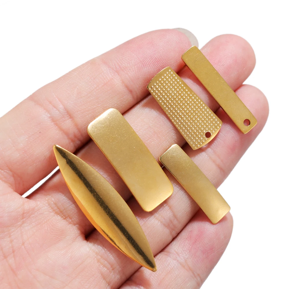 10 Stück Edelstahl-Ohrstecker in langem Rechteckformat für DIY-Mode, Überdimensionierte Ohrringe, Schmuckherstellung, Zubehör – Detail 4