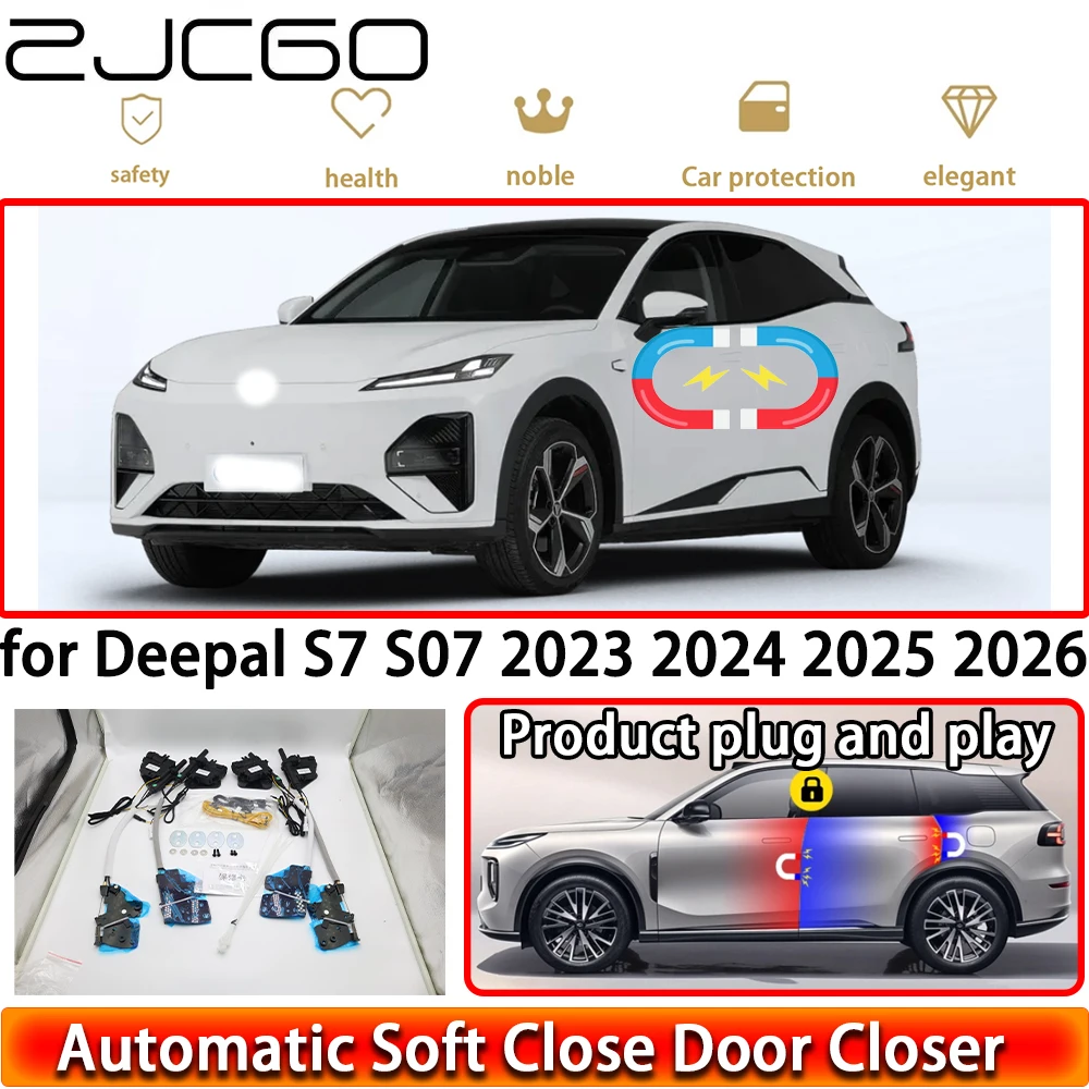 

ZJCGO for Deepal S7 S07 2023 2024 2025 2026 Soft Close Door Kit Power Closing Latch System Auto Pull Door Easy Close Plug & Play