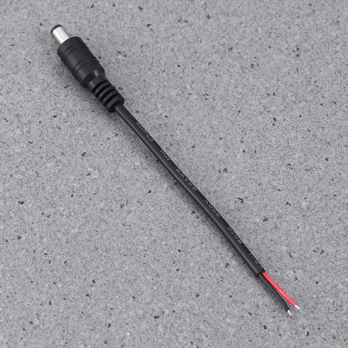 10Pcs Dc Connector Cable 5.5x2.1mm Black Adapter for Cctv Camera 12V Pigtail Cable Surveillance Dc Power Connector