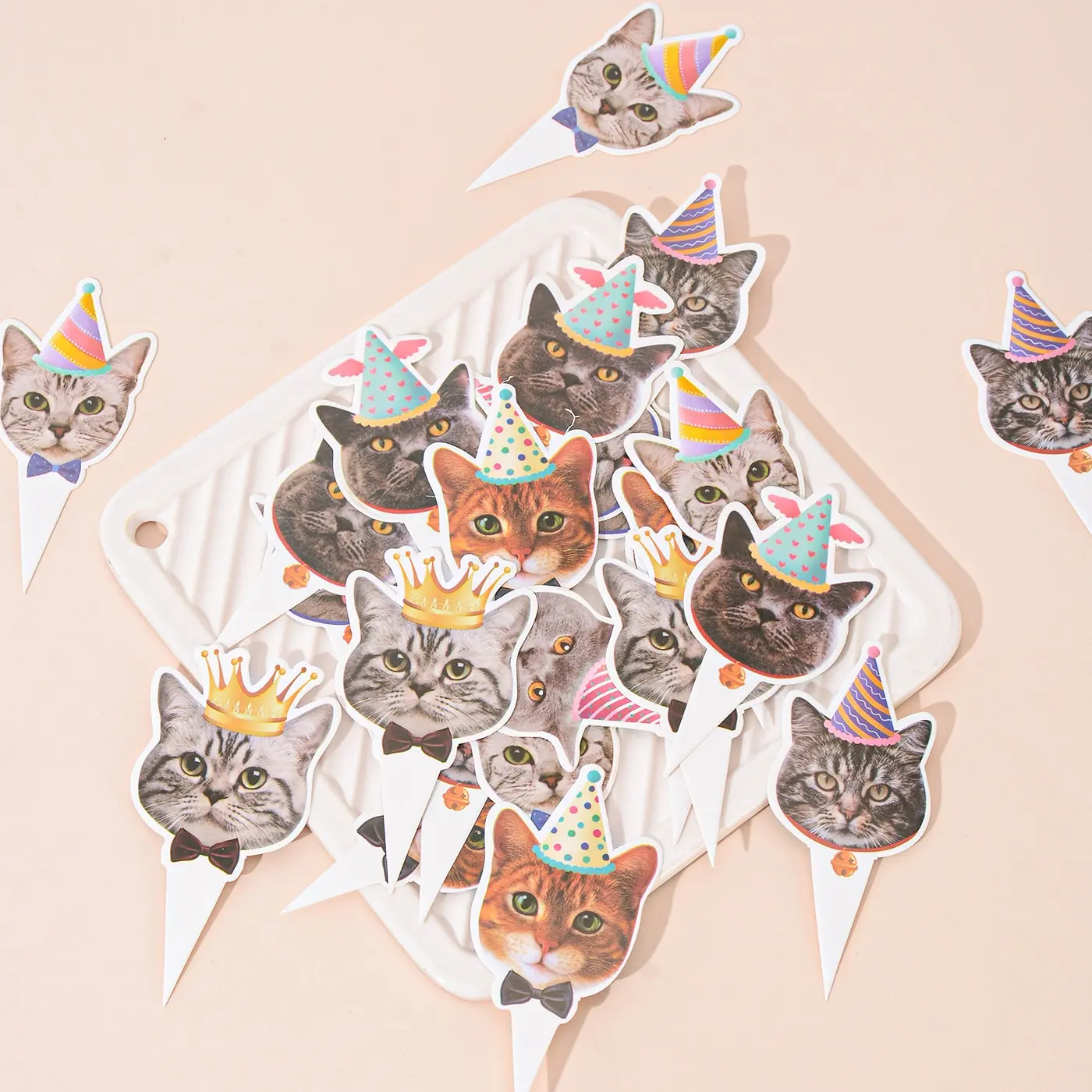 Pet Cat Theme Birthday Party Holiday Celebration Decoration cake decor Disposable Tableware Supplies Set